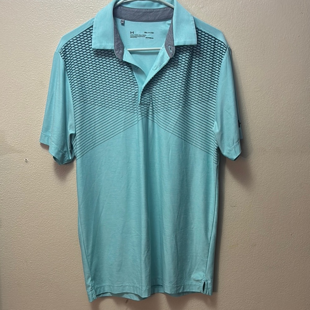 Under Armour Light Blue Polo Shirt Men's Size Small